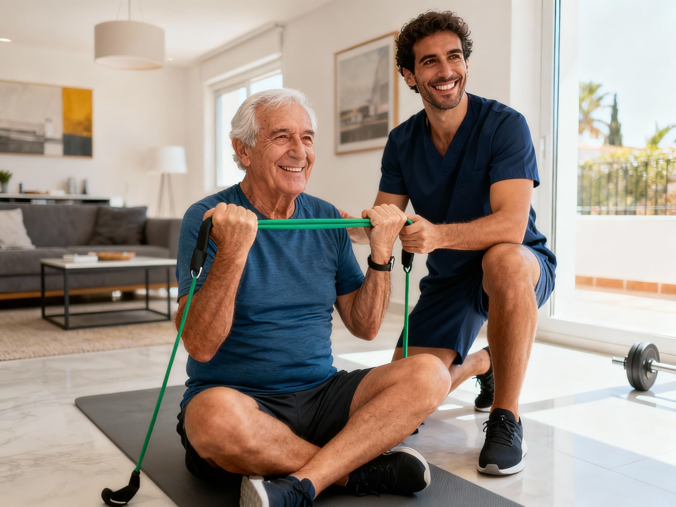 Profesional de VITALIA cuidando a persona mayor